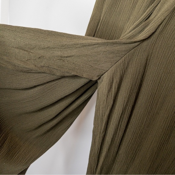 Anthropologie Dolan Womens Size XS Wide Leg Cropped Gaucho Pants Olive Green - Picture 5 of 12